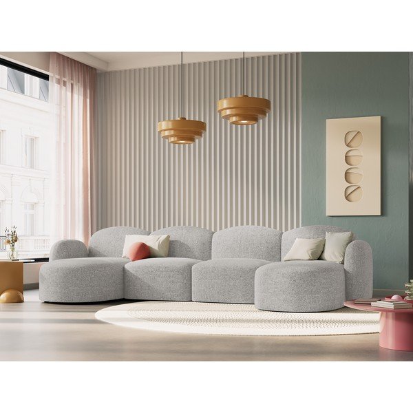 Jasnoszary narożnik Blair – Micadoni Home-image-1