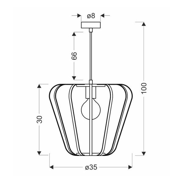 Czarna metalowa lampa wisząca ø 35 cm Jonas – Candellux Lighting-image-2