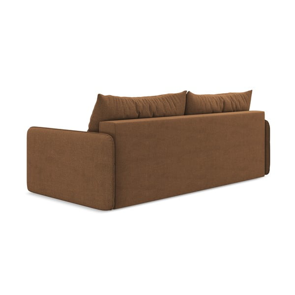 Pomarańczowa rozkładana/ze schowkiem sofa 216 cm Nanea – Makamii-image-4