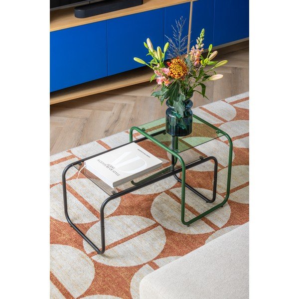 Stolik ze szklanym blatem 40x50 cm Ventana – Leitmotiv-image-1