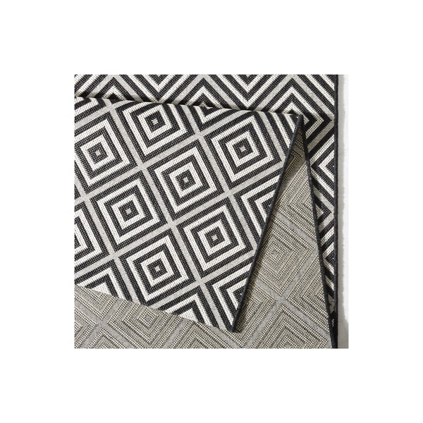 Czarno-biały dywan odpowiedni na zewnątrz NORTHRUGS Karo, 140x200 cm-image-2