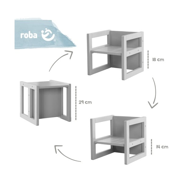 Szare krzesło dziecięce – Roba-image-2