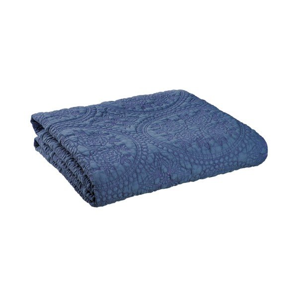 Niebieska narzuta Clayre & Eef Rustico, 150x150 cm-image-3