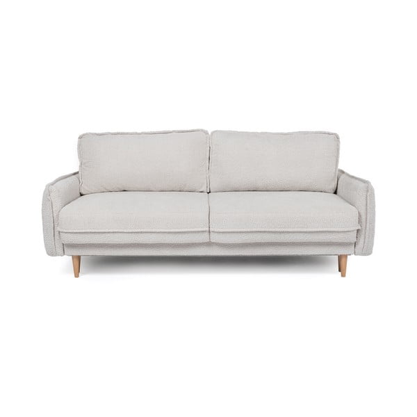 Beżowa rozkładana sofa z materiału bouclé 215 cm Patti – Bonami Selection