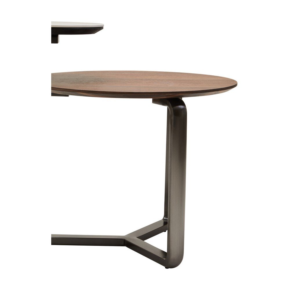 Brązowy okrągły stolik z litego drewna eukaliptusowego 55x67 cm Imperia – Premier Housewares (zdjęcie 7)