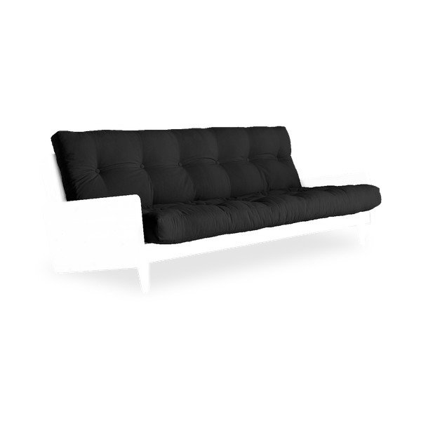 Sofa rozkładana z ciemnoszarym obiciem Karup Design Indie White/Dark Grey-image-1