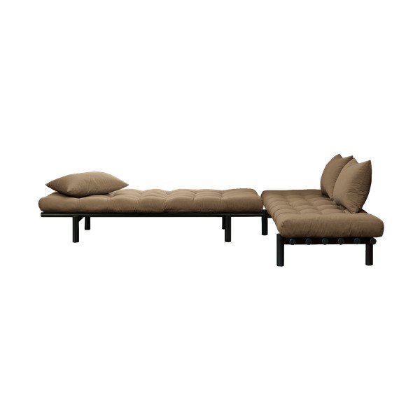 Sofa z brązowym pokryciem Karup Design Pace Black/Mocca-image-4