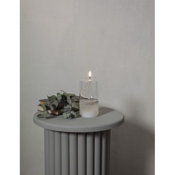 Biała świeca LED w szkle Star Trading Flamme Float, wys. 17,5 cm-image-3