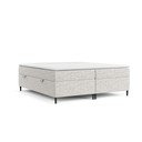 Jasnoszare łóżko boxspring ze schowkiem 160x200 cm Araya – Maison de Rêve