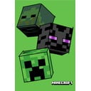 Zielony polarowy koc dziecięcy 100x150 cm Minecraft "The Mobs" – Jerry Fabrics