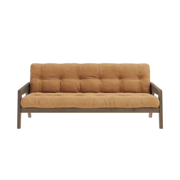 Musztardowa rozkładana sofa 190 cm Grab Carob – Karup Design