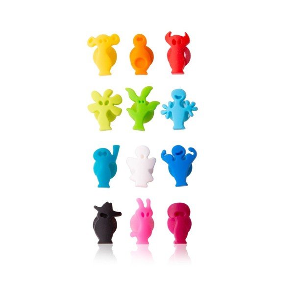 Silikonowe znaczniki na kieliszki Paty people – VacuVin