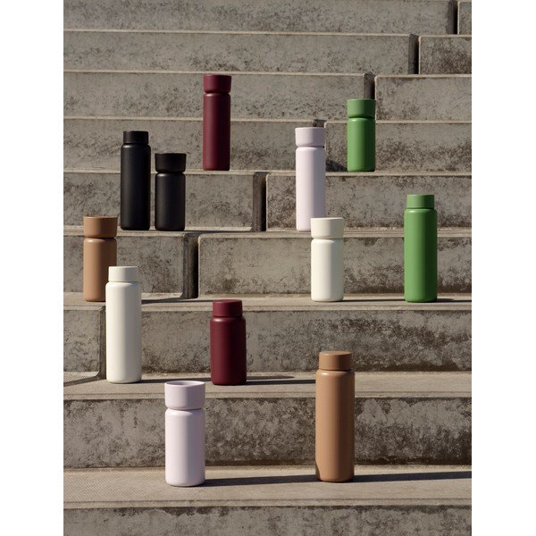 Bordowy kubek termiczny ze stali nierdzewnej 400 ml Singles – Zone-image-3