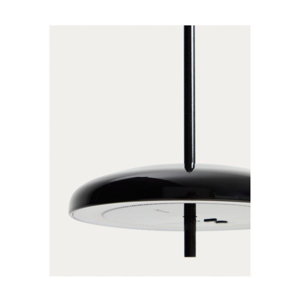 Czarna lampa sufitowa LED ze ściemniaczem z metalowym kloszem ø 16 cm Porte – Kave Home-image-3