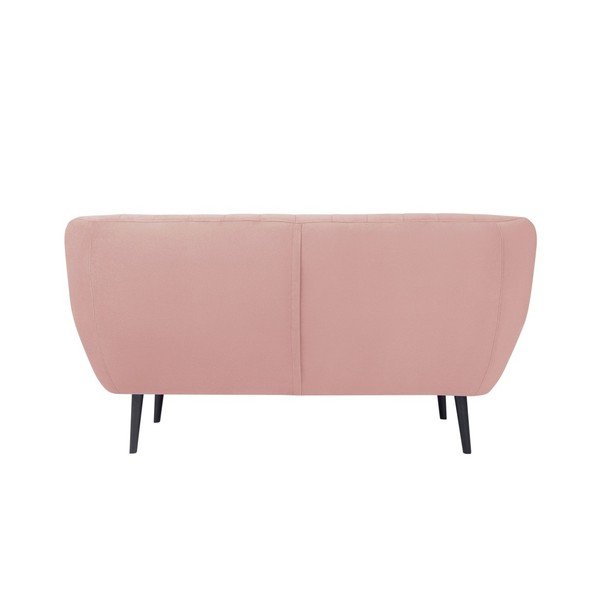 Jasnoróżowa sofa 2-osobowa z czarnymi nogami Mazzini Sofas Toscane-image-3