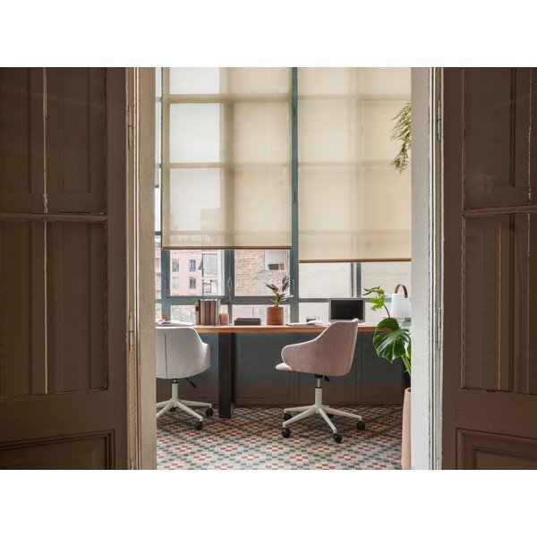 Jasnoróżowe krzesło biurowe Kave Home Einara-image-4