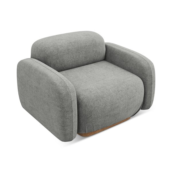 Szary moduł sofy z materiału bouclé Ailani – Makamii-image-2