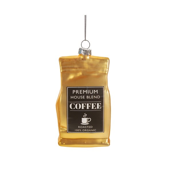 Szklana ozdoba świąteczna wykonana ręcznie 10 cm Coffee – Sass & Belle