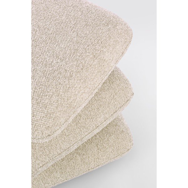 Beżowy puf z materiału bouclé Antara – Bizzotto-image-1
