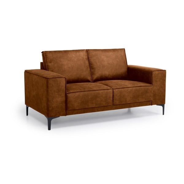 Koniakowa sofa z imitacji skóry 164 cm Copenhagen – Scandic-image-3