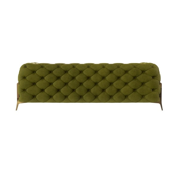 Zielona aksamitna sofa 225 cm Chelsea Bis – Ropez-image-2