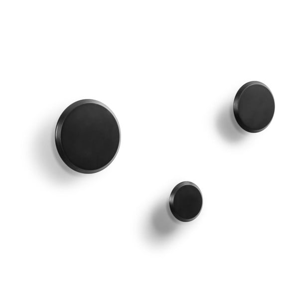 Czarne ścienne drewniane haczyki zestaw 3 szt. Nadua – Kave Home