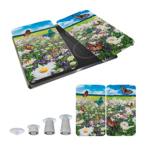 Płyty ochronne na kuchenkę ze szkła hartowanego zestaw 2 szt. 52x30 cm Summer Meadow – Maximex-image-2