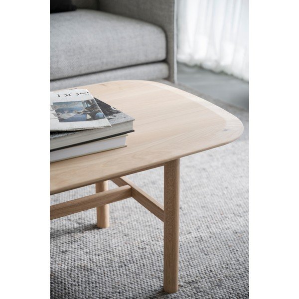 Naturalny stolik z litego drewna dębowego 135x62 cm Hammond – Rowico-image-1