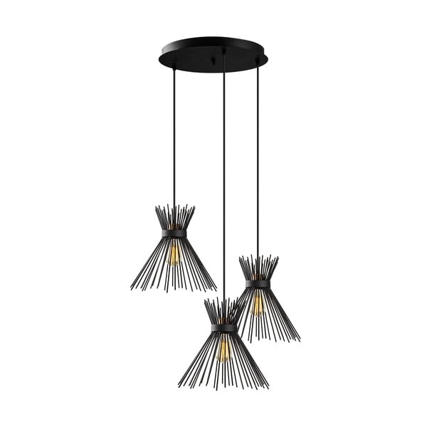 Czarna lampa wisząca z metalowym kloszem ø 63 cm Kirpi – Opviq lights-image-2