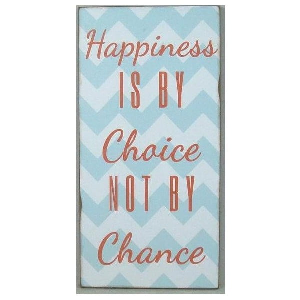 Drewniana tablica Happiness is by choice, 50x46 cm
