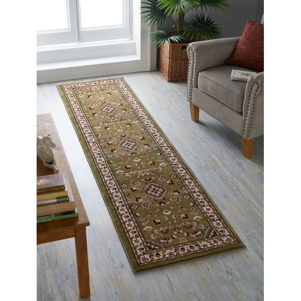 Zielony chodnik 66x300 cm Sherborne – Flair Rugs-image-1