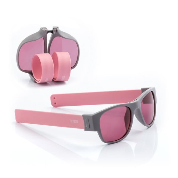 Różowe zwijane okulary przeciwsłoneczne InnovaGoods Sunfold PA1