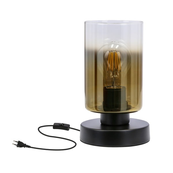 Czarna lampa stołowa ze szklanym kloszem (wys. 20 cm) Aspra – Candellux Lighting-image-3