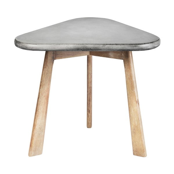Stolik z drewna akacjowego i betonowym blatem a'miou home Tria'tri, wys. 35 cm