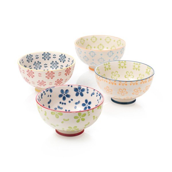 Zestaw 4 misek dwukolorowych