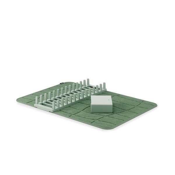 Szarozielona plastikowa podkładka do naczyń 61x43 cm Udry – Umbra
