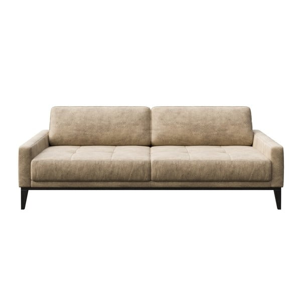 Beżowa sofa ze sztucznej skóry MESONICA Musso Tufted, 210 cm