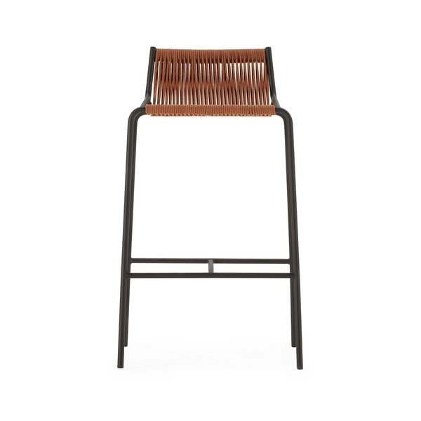 Metalowy hoker w kolorze terakoty (wysokość siedziska 65 cm) Emily – Marckeric-image-4