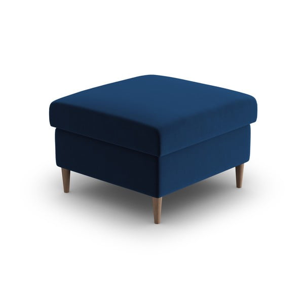 Niebieski aksamitny podnóżek Kyoto – Cosmopolitan Design-image-2