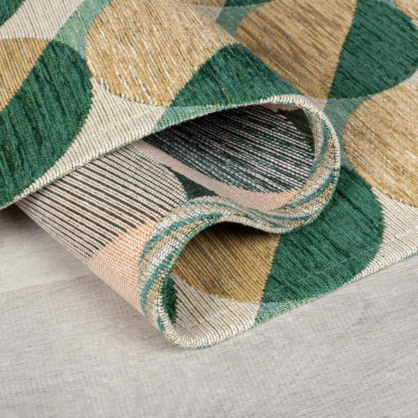 Żółto-zielony chodnik 60x230 cm Carlos Circle Geo – Flair Rugs-image-2