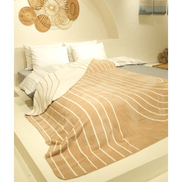 Beżowo-kremowa narzuta na łóżko dwuosobowe 200x220 cm Twin – Oyo Concept