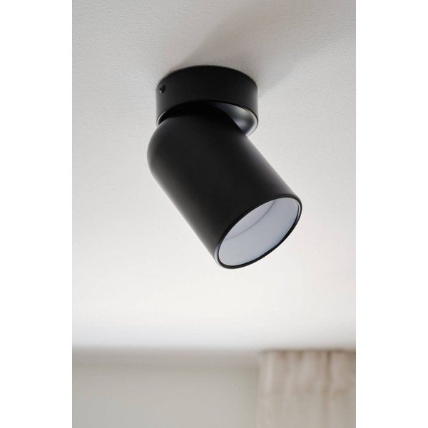 Czarna metalowa lampa punktowa z elastyczną konstrukcją/ze ściemniaczem ø 10,5 cm Ara – Jotex-image-2