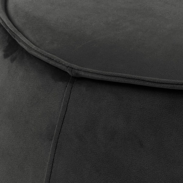 Szarobrązowy aksamitny puf Actona Mie, ⌀ 60 cm-image-1