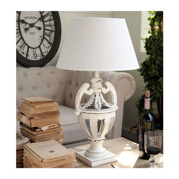 Lampa stołowa Shabby White, 69 cm