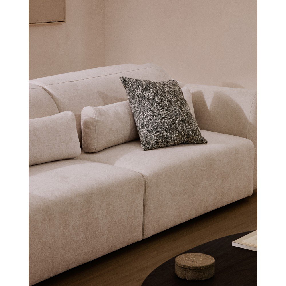 Beżowa częściowo rozkładana/rozkładana sofa z tkaniny szenilowej z szezlongiem 290 cm Lares – Kave Home (zdjęcie 11)
