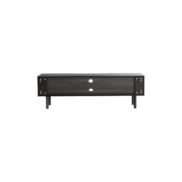 Czarna szafka pod TV w dekorze jesionu 160x50x43 cm Sion – Jotex-image-3