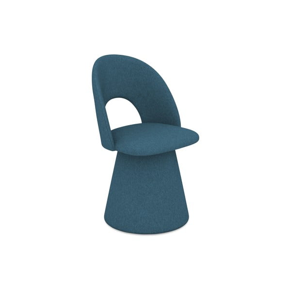 Niebieski tapicerowany fotel jadalniany Kalo – Makamii