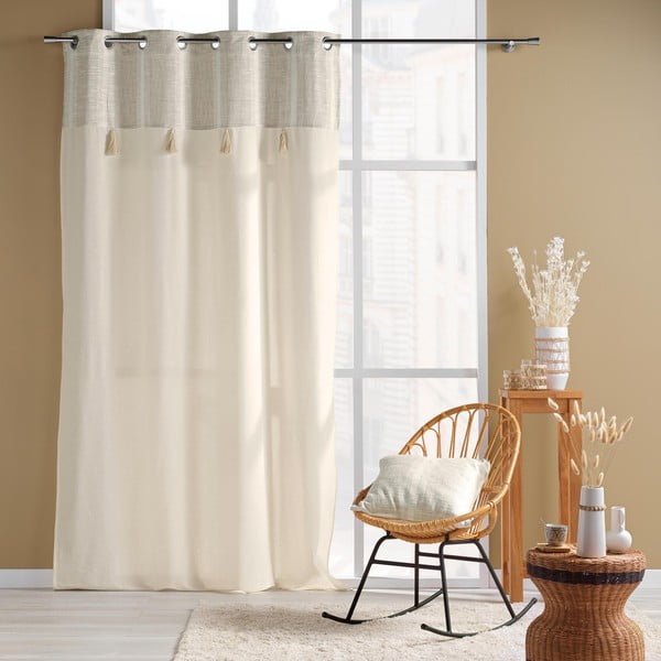 Zasłona w naturalnym kolorze 140x240 cm Island – douceur d'intérieur-image-1