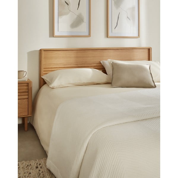 Łóżko dwuosobowe z litego drewna dębowego ze stelażem 180x200 cm Lenon – Kave Home-image-3