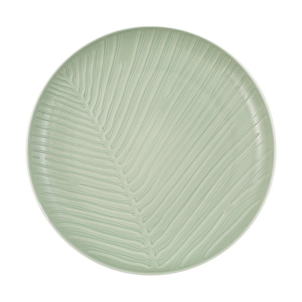 Zielono-biały porcelanowy talerz deserowy Villeroy & Boch It’s my match, ø 24 cm